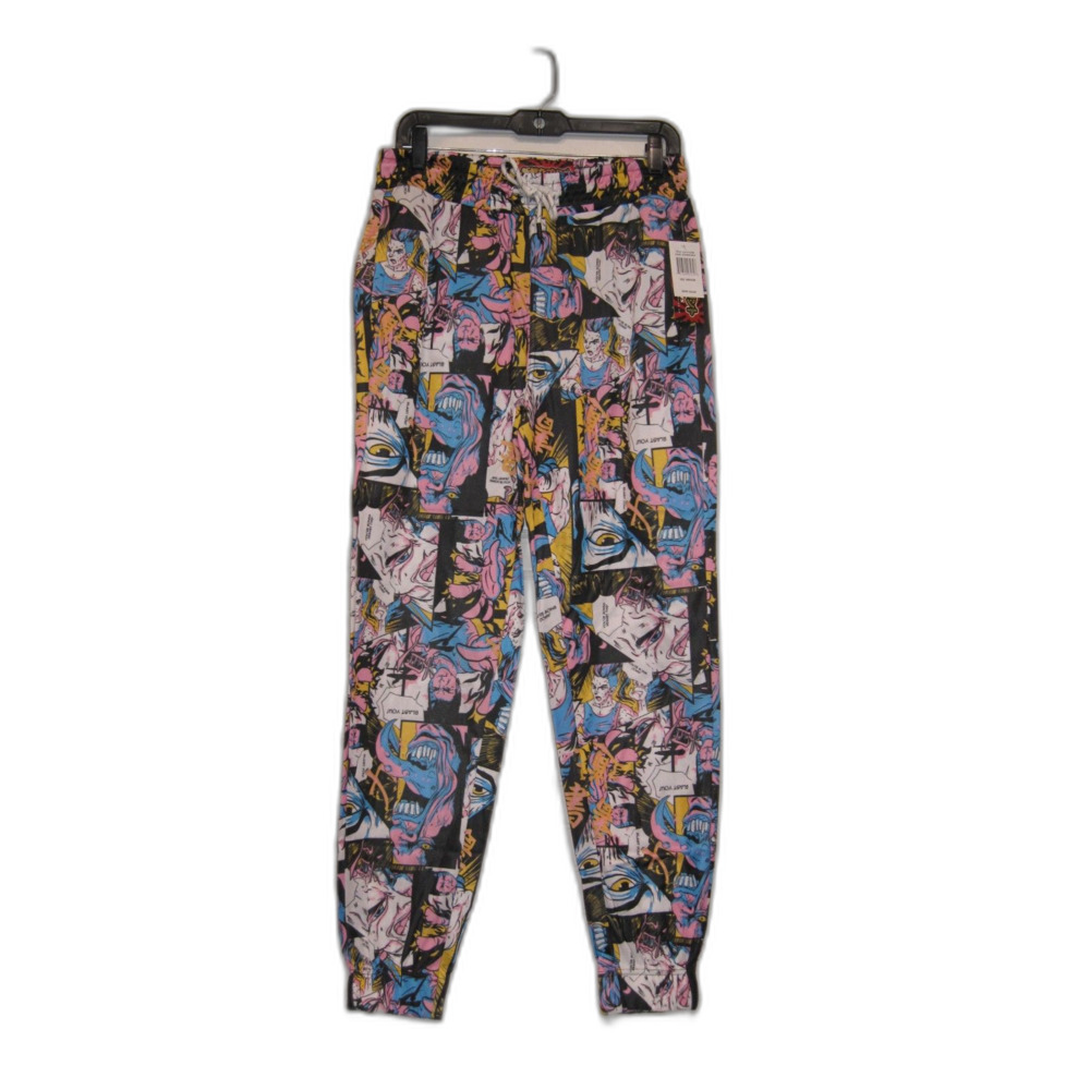 Fresh Prints of Tokyo Black/White/Multi Joggers Size M NWT